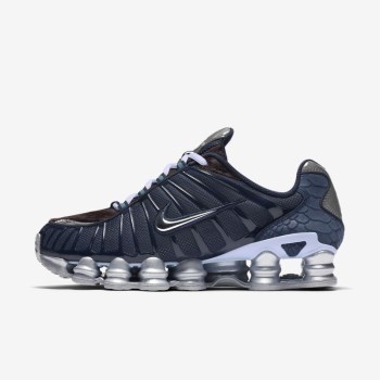 Nike Shox TL - Férfi Utcai Cipő - Obszidián/Kék/Bordó Szürke/Metal Titán